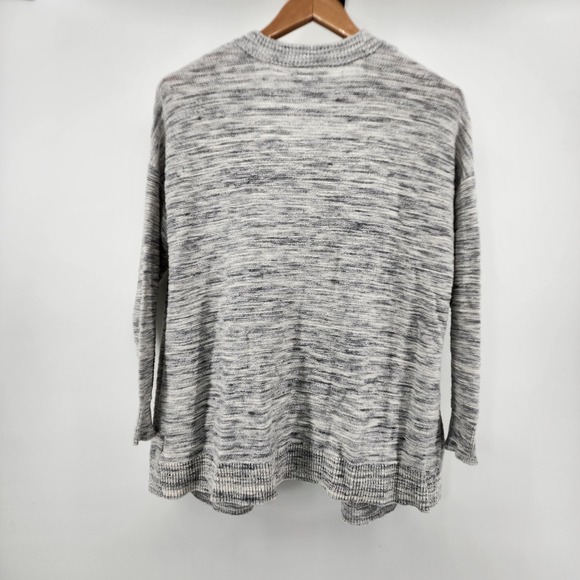 Sonoma Women's Plus Size 1X Slub Knit Gray Space Dye Cardigan Sweater Layer Fall - Picture 2 of 12